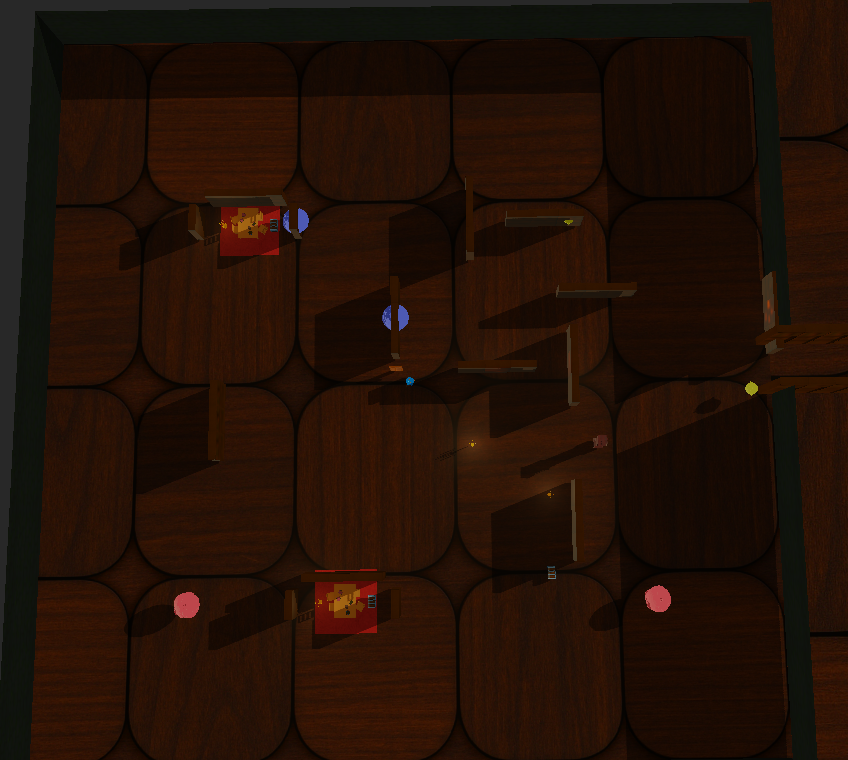 Procedurally generated library environment